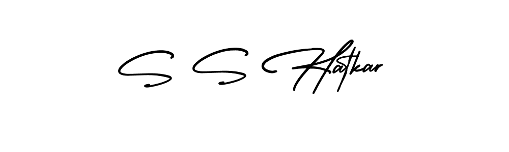 Make a beautiful signature design for name S S Hatkar. With this signature (AmerikaSignatureDemo-Regular) style, you can create a handwritten signature for free. S S Hatkar signature style 3 images and pictures png