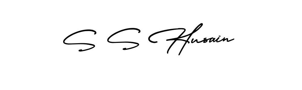 How to make S S Husain signature? AmerikaSignatureDemo-Regular is a professional autograph style. Create handwritten signature for S S Husain name. S S Husain signature style 3 images and pictures png