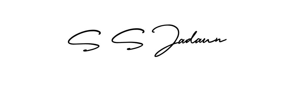 Design your own signature with our free online signature maker. With this signature software, you can create a handwritten (AmerikaSignatureDemo-Regular) signature for name S S Jadaun. S S Jadaun signature style 3 images and pictures png