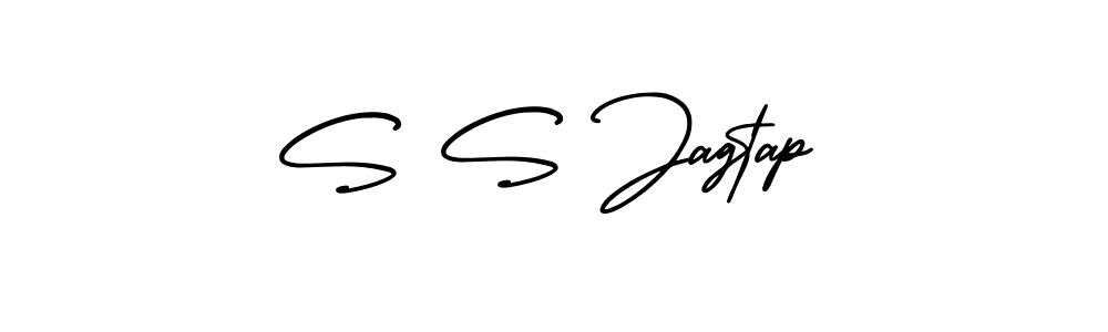 Design your own signature with our free online signature maker. With this signature software, you can create a handwritten (AmerikaSignatureDemo-Regular) signature for name S S Jagtap. S S Jagtap signature style 3 images and pictures png