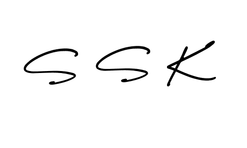 S S K stylish signature style. Best Handwritten Sign (AmerikaSignatureDemo-Regular) for my name. Handwritten Signature Collection Ideas for my name S S K. S S K signature style 3 images and pictures png