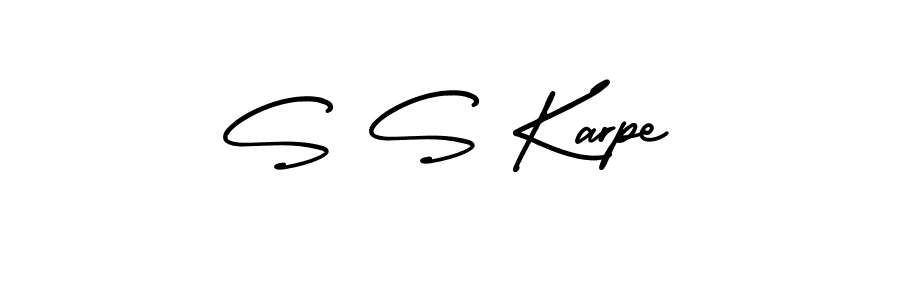 Use a signature maker to create a handwritten signature online. With this signature software, you can design (AmerikaSignatureDemo-Regular) your own signature for name S S Karpe. S S Karpe signature style 3 images and pictures png