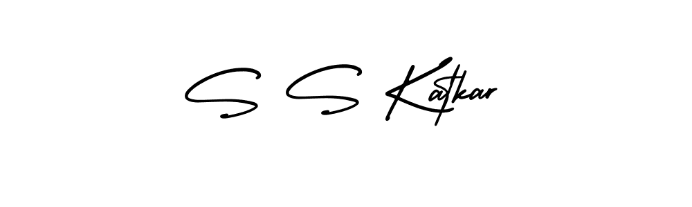 Make a beautiful signature design for name S S Katkar. With this signature (AmerikaSignatureDemo-Regular) style, you can create a handwritten signature for free. S S Katkar signature style 3 images and pictures png