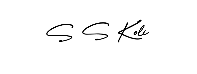 if you are searching for the best signature style for your name S S Koli. so please give up your signature search. here we have designed multiple signature styles  using AmerikaSignatureDemo-Regular. S S Koli signature style 3 images and pictures png