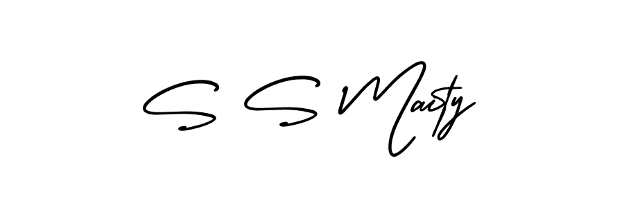 How to make S S Maity signature? AmerikaSignatureDemo-Regular is a professional autograph style. Create handwritten signature for S S Maity name. S S Maity signature style 3 images and pictures png