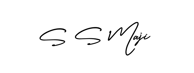 S S Maji stylish signature style. Best Handwritten Sign (AmerikaSignatureDemo-Regular) for my name. Handwritten Signature Collection Ideas for my name S S Maji. S S Maji signature style 3 images and pictures png