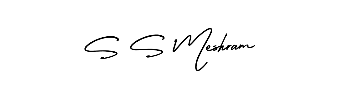 Create a beautiful signature design for name S S Meshram. With this signature (AmerikaSignatureDemo-Regular) fonts, you can make a handwritten signature for free. S S Meshram signature style 3 images and pictures png