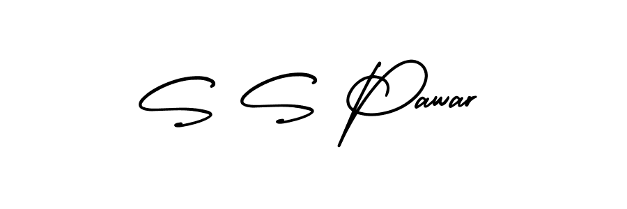 This is the best signature style for the S S Pawar name. Also you like these signature font (AmerikaSignatureDemo-Regular). Mix name signature. S S Pawar signature style 3 images and pictures png