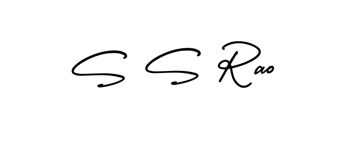 Similarly AmerikaSignatureDemo-Regular is the best handwritten signature design. Signature creator online .You can use it as an online autograph creator for name S S Rao. S S Rao signature style 3 images and pictures png
