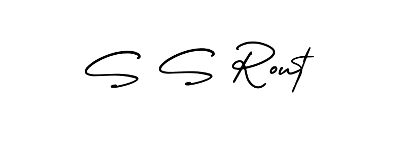 Design your own signature with our free online signature maker. With this signature software, you can create a handwritten (AmerikaSignatureDemo-Regular) signature for name S S Rout. S S Rout signature style 3 images and pictures png