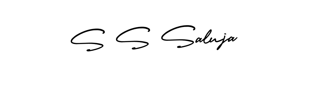 AmerikaSignatureDemo-Regular is a professional signature style that is perfect for those who want to add a touch of class to their signature. It is also a great choice for those who want to make their signature more unique. Get S S Saluja name to fancy signature for free. S S Saluja signature style 3 images and pictures png