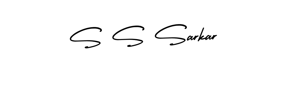 How to make S S Sarkar name signature. Use AmerikaSignatureDemo-Regular style for creating short signs online. This is the latest handwritten sign. S S Sarkar signature style 3 images and pictures png