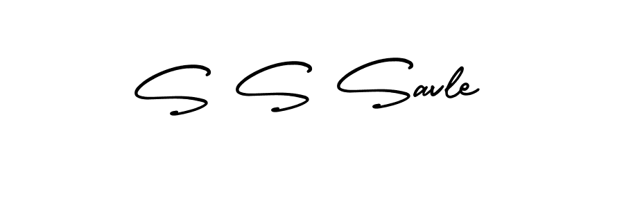 Design your own signature with our free online signature maker. With this signature software, you can create a handwritten (AmerikaSignatureDemo-Regular) signature for name S S Savle. S S Savle signature style 3 images and pictures png