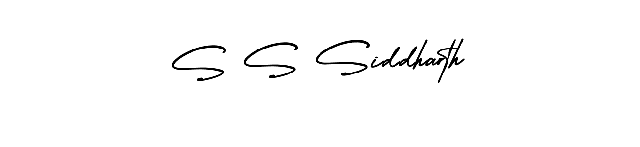 Use a signature maker to create a handwritten signature online. With this signature software, you can design (AmerikaSignatureDemo-Regular) your own signature for name S S Siddharth. S S Siddharth signature style 3 images and pictures png