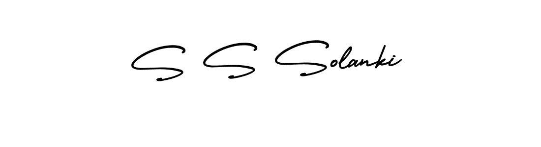 Design your own signature with our free online signature maker. With this signature software, you can create a handwritten (AmerikaSignatureDemo-Regular) signature for name S S Solanki. S S Solanki signature style 3 images and pictures png