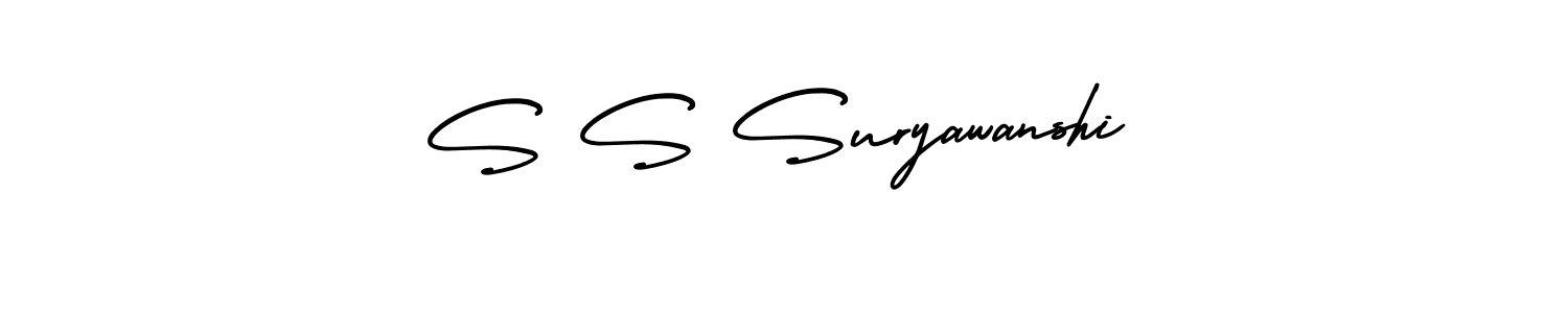 if you are searching for the best signature style for your name S S Suryawanshi. so please give up your signature search. here we have designed multiple signature styles  using AmerikaSignatureDemo-Regular. S S Suryawanshi signature style 3 images and pictures png