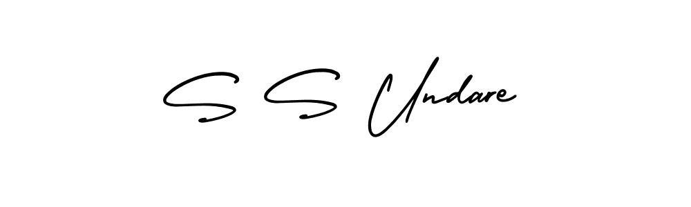 The best way (AmerikaSignatureDemo-Regular) to make a short signature is to pick only two or three words in your name. The name S S Undare include a total of six letters. For converting this name. S S Undare signature style 3 images and pictures png