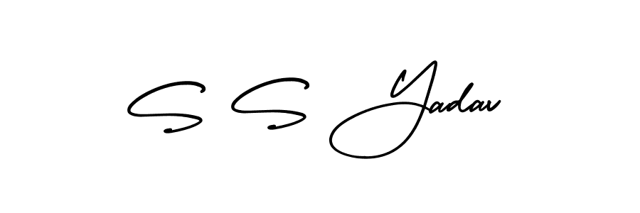 How to make S S Yadav signature? AmerikaSignatureDemo-Regular is a professional autograph style. Create handwritten signature for S S Yadav name. S S Yadav signature style 3 images and pictures png