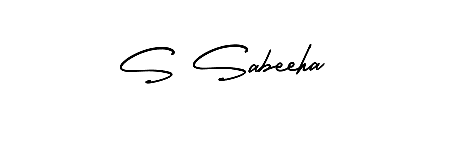 Create a beautiful signature design for name S Sabeeha. With this signature (AmerikaSignatureDemo-Regular) fonts, you can make a handwritten signature for free. S Sabeeha signature style 3 images and pictures png