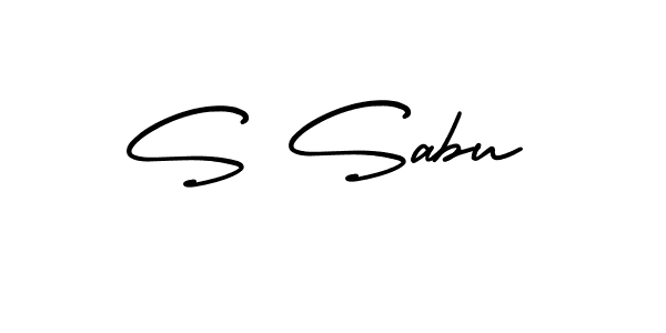 if you are searching for the best signature style for your name S Sabu. so please give up your signature search. here we have designed multiple signature styles  using AmerikaSignatureDemo-Regular. S Sabu signature style 3 images and pictures png