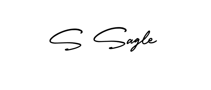 Create a beautiful signature design for name S Sagle. With this signature (AmerikaSignatureDemo-Regular) fonts, you can make a handwritten signature for free. S Sagle signature style 3 images and pictures png