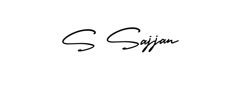 Design your own signature with our free online signature maker. With this signature software, you can create a handwritten (AmerikaSignatureDemo-Regular) signature for name S Sajjan. S Sajjan signature style 3 images and pictures png
