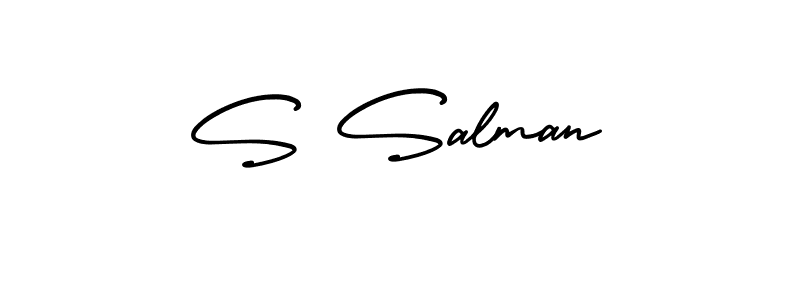 How to Draw S Salman signature style? AmerikaSignatureDemo-Regular is a latest design signature styles for name S Salman. S Salman signature style 3 images and pictures png