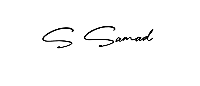 if you are searching for the best signature style for your name S Samad. so please give up your signature search. here we have designed multiple signature styles  using AmerikaSignatureDemo-Regular. S Samad signature style 3 images and pictures png