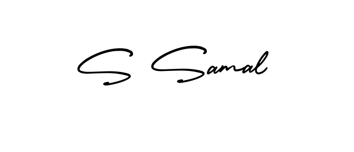 How to Draw S Samal signature style? AmerikaSignatureDemo-Regular is a latest design signature styles for name S Samal. S Samal signature style 3 images and pictures png