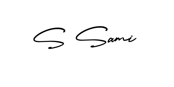 This is the best signature style for the S Sami name. Also you like these signature font (AmerikaSignatureDemo-Regular). Mix name signature. S Sami signature style 3 images and pictures png