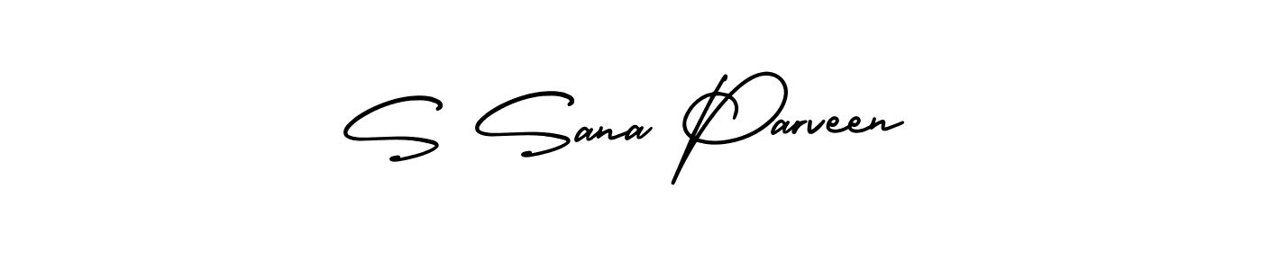Design your own signature with our free online signature maker. With this signature software, you can create a handwritten (AmerikaSignatureDemo-Regular) signature for name S Sana Parveen. S Sana Parveen signature style 3 images and pictures png