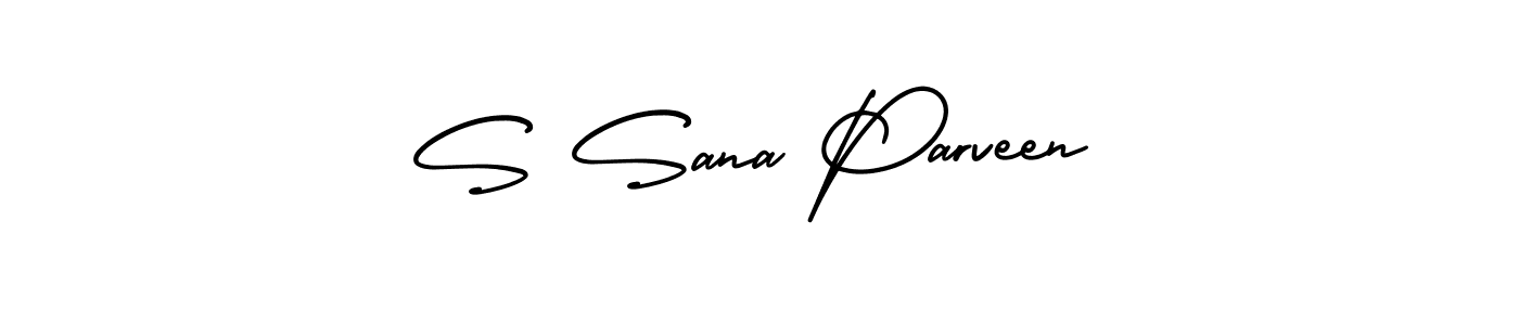 Make a beautiful signature design for name S Sana Parveen. With this signature (AmerikaSignatureDemo-Regular) style, you can create a handwritten signature for free. S Sana Parveen signature style 3 images and pictures png