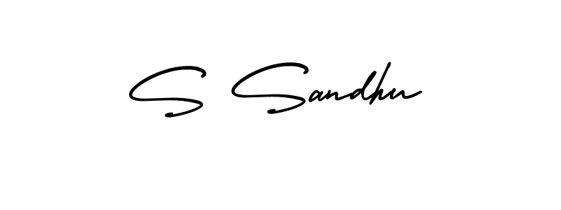 This is the best signature style for the S Sandhu name. Also you like these signature font (AmerikaSignatureDemo-Regular). Mix name signature. S Sandhu signature style 3 images and pictures png