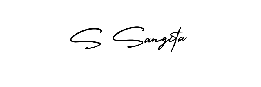 It looks lik you need a new signature style for name S Sangita. Design unique handwritten (AmerikaSignatureDemo-Regular) signature with our free signature maker in just a few clicks. S Sangita signature style 3 images and pictures png
