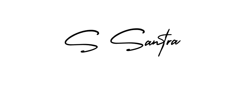 Make a beautiful signature design for name S Santra. With this signature (AmerikaSignatureDemo-Regular) style, you can create a handwritten signature for free. S Santra signature style 3 images and pictures png