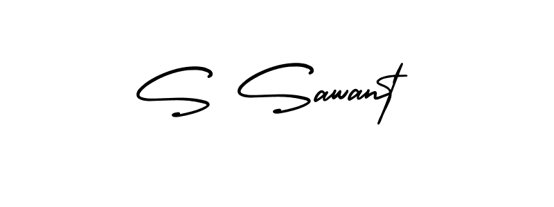 S Sawant stylish signature style. Best Handwritten Sign (AmerikaSignatureDemo-Regular) for my name. Handwritten Signature Collection Ideas for my name S Sawant. S Sawant signature style 3 images and pictures png