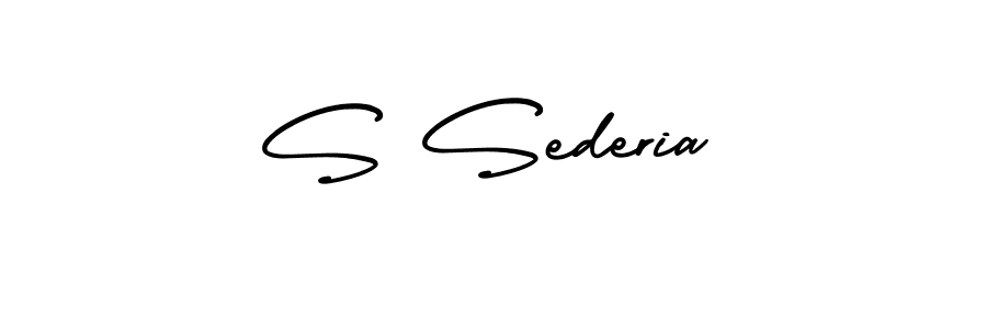 How to make S Sederia name signature. Use AmerikaSignatureDemo-Regular style for creating short signs online. This is the latest handwritten sign. S Sederia signature style 3 images and pictures png