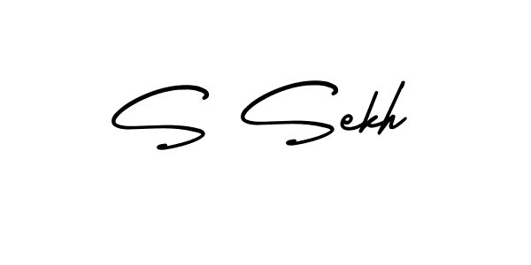 Use a signature maker to create a handwritten signature online. With this signature software, you can design (AmerikaSignatureDemo-Regular) your own signature for name S Sekh. S Sekh signature style 3 images and pictures png