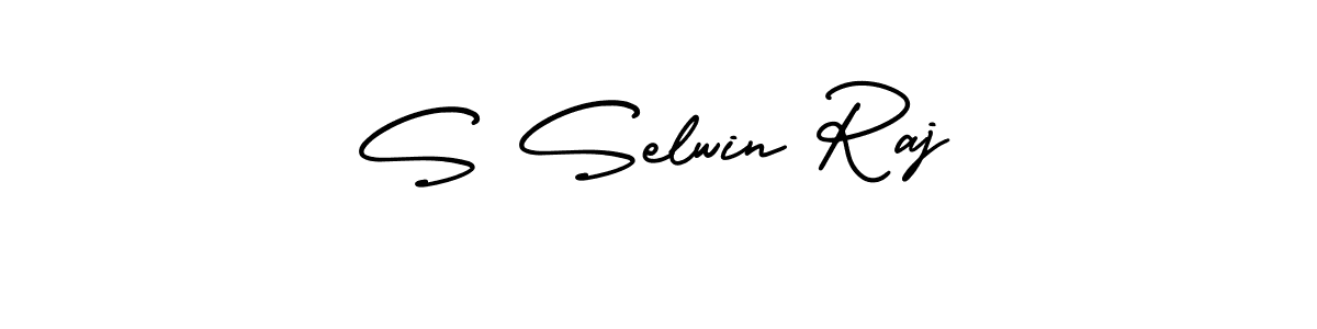 S Selwin Raj stylish signature style. Best Handwritten Sign (AmerikaSignatureDemo-Regular) for my name. Handwritten Signature Collection Ideas for my name S Selwin Raj. S Selwin Raj signature style 3 images and pictures png