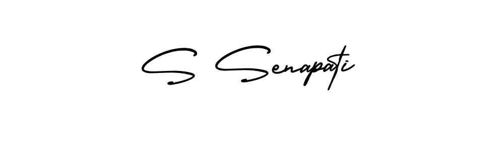 AmerikaSignatureDemo-Regular is a professional signature style that is perfect for those who want to add a touch of class to their signature. It is also a great choice for those who want to make their signature more unique. Get S Senapati name to fancy signature for free. S Senapati signature style 3 images and pictures png