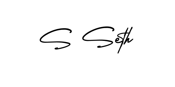 Use a signature maker to create a handwritten signature online. With this signature software, you can design (AmerikaSignatureDemo-Regular) your own signature for name S Seth. S Seth signature style 3 images and pictures png