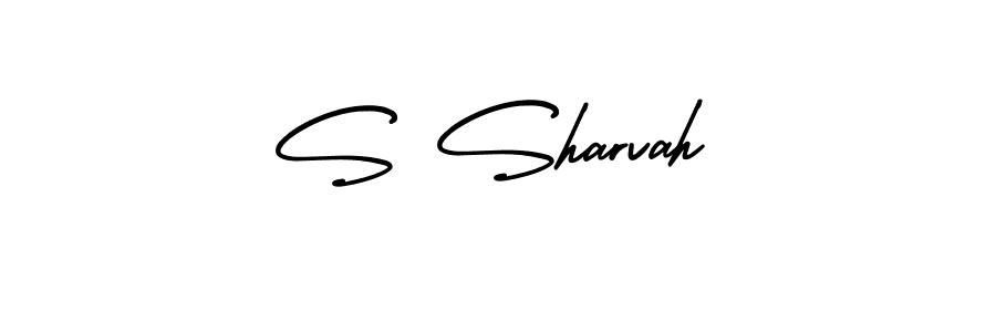 Design your own signature with our free online signature maker. With this signature software, you can create a handwritten (AmerikaSignatureDemo-Regular) signature for name S Sharvah. S Sharvah signature style 3 images and pictures png