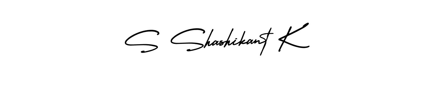 Use a signature maker to create a handwritten signature online. With this signature software, you can design (AmerikaSignatureDemo-Regular) your own signature for name S Shashikant K. S Shashikant K signature style 3 images and pictures png