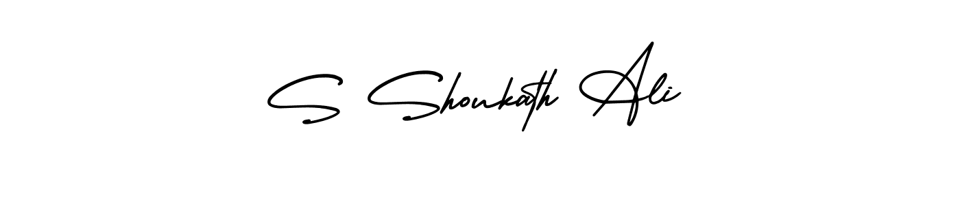 S Shoukath Ali stylish signature style. Best Handwritten Sign (AmerikaSignatureDemo-Regular) for my name. Handwritten Signature Collection Ideas for my name S Shoukath Ali. S Shoukath Ali signature style 3 images and pictures png