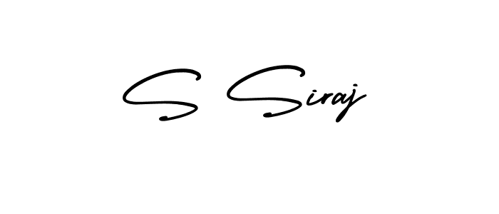 S Siraj stylish signature style. Best Handwritten Sign (AmerikaSignatureDemo-Regular) for my name. Handwritten Signature Collection Ideas for my name S Siraj. S Siraj signature style 3 images and pictures png