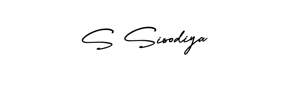 Also You can easily find your signature by using the search form. We will create S Sisodiya name handwritten signature images for you free of cost using AmerikaSignatureDemo-Regular sign style. S Sisodiya signature style 3 images and pictures png