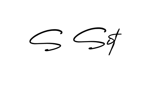 Create a beautiful signature design for name S Sit. With this signature (AmerikaSignatureDemo-Regular) fonts, you can make a handwritten signature for free. S Sit signature style 3 images and pictures png