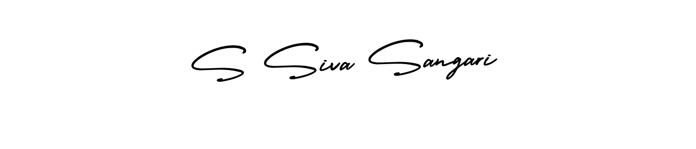 The best way (AmerikaSignatureDemo-Regular) to make a short signature is to pick only two or three words in your name. The name S Siva Sangari include a total of six letters. For converting this name. S Siva Sangari signature style 3 images and pictures png