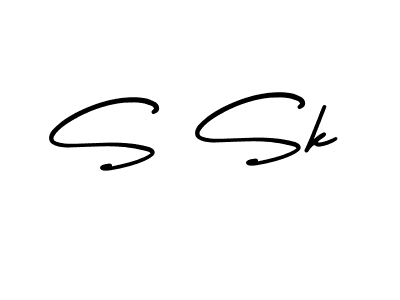 How to make S Sk signature? AmerikaSignatureDemo-Regular is a professional autograph style. Create handwritten signature for S Sk name. S Sk signature style 3 images and pictures png
