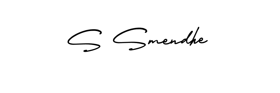 AmerikaSignatureDemo-Regular is a professional signature style that is perfect for those who want to add a touch of class to their signature. It is also a great choice for those who want to make their signature more unique. Get S Smendhe name to fancy signature for free. S Smendhe signature style 3 images and pictures png